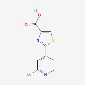 molecular formula C9H5BrN2O2S B13666435 2-(2-Bromopyridin-4-yl)thiazole-4-carboxylic Acid 