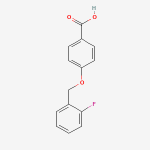 molecular formula C14H11FO3 B1366645 4-[(2-Fluorobenzyl)oxy]benzoic acid CAS No. 405-24-3