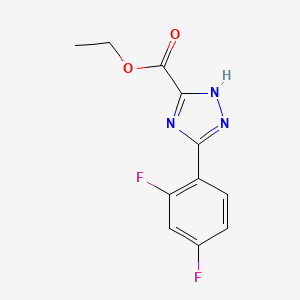 molecular formula C11H9F2N3O2 B13666452 Ethyl 5-(2,4-Difluorophenyl)-1H-1,2,4-triazole-3-carboxylate 