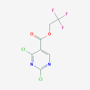 molecular formula C7H3Cl2F3N2O2 B13666466 2,2,2-Trifluoroethyl 2,4-dichloropyrimidine-5-carboxylate 