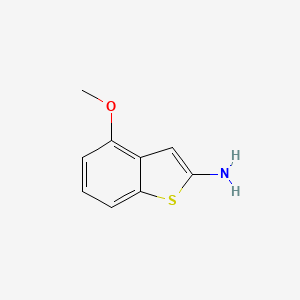 molecular formula C9H9NOS B13666498 4-Methoxybenzo[b]thiophen-2-amine 