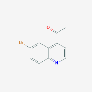 molecular formula C11H8BrNO B13666515 1-(6-Bromoquinolin-4-yl)ethanone 