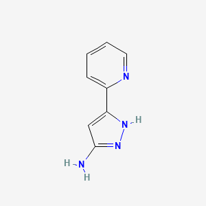 molecular formula C8H8N4 B1366653 5-Pyridin-2-yl-2H-pyrazol-3-ylamine CAS No. 92352-29-9