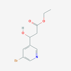 molecular formula C10H12BrNO3 B13666537 Ethyl 3-(5-Bromo-3-pyridyl)-3-hydroxypropanoate 
