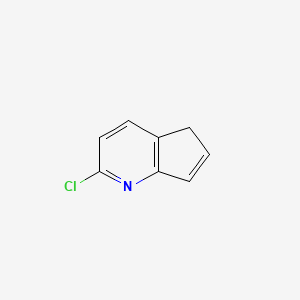 molecular formula C8H6ClN B13666562 2-Chloro-5h-cyclopenta[b]pyridine 
