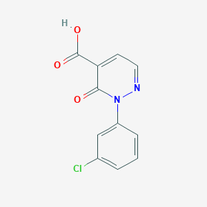molecular formula C11H7ClN2O3 B13666575 2-(3-Chlorophenyl)-3-oxo-2,3-dihydropyridazine-4-carboxylic acid 