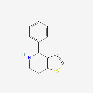molecular formula C13H13NS B1366658 4-Phenyl-4,5,6,7-tetrahydrothieno[3,2-c]pyridine CAS No. 91477-84-8