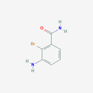 molecular formula C7H7BrN2O B13666593 3-Amino-2-bromobenzamide 