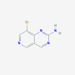 molecular formula C7H5BrN4 B13666701 8-Bromopyrido[4,3-d]pyrimidin-2-amine 