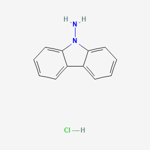molecular formula C12H11ClN2 B13666742 9H-carbazol-9-amine hydrochloride CAS No. 17223-86-8