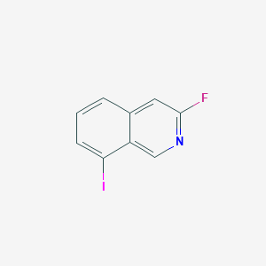 molecular formula C9H5FIN B13666796 3-Fluoro-8-iodoisoquinoline 