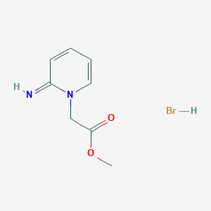 molecular formula C8H11BrN2O2 B13666810 Methyl 2-(2-iminopyridin-1(2H)-yl)acetate hydrobromide 
