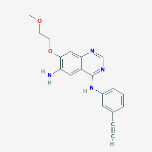 molecular formula C19H18N4O2 B13666819 N4-(3-Ethynylphenyl)-7-(2-methoxyethoxy)quinazoline-4,6-diamine 