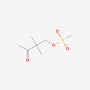 molecular formula C7H14O4S B1366683 (2,2-dimethyl-3-oxobutyl) methanesulfonate 