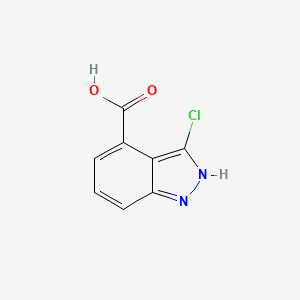 molecular formula C8H5ClN2O2 B13666870 3-Chloro-1H-indazole-4-carboxylic acid 