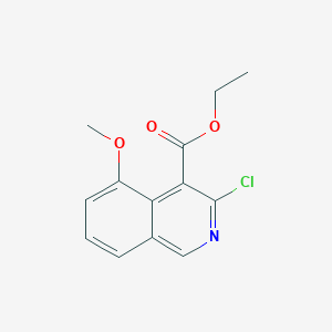 molecular formula C13H12ClNO3 B13666891 Ethyl 3-chloro-5-methoxyisoquinoline-4-carboxylate 