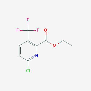 molecular formula C9H7ClF3NO2 B13666897 Ethyl 6-chloro-3-(trifluoromethyl)picolinate 