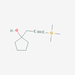 1-[3-(Trimethylsilyl)prop-2-yn-1-yl]cyclopentan-1-ol