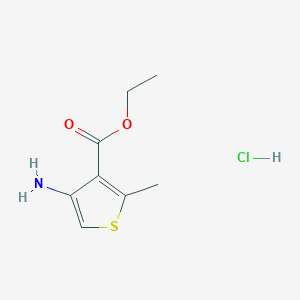 molecular formula C8H12ClNO2S B13666923 Ethyl 4-amino-2-methylthiophene-3-carboxylate hydrochloride 