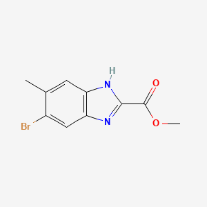 molecular formula C10H9BrN2O2 B13666925 Methyl 5-Bromo-6-methylbenzimidazole-2-carboxylate 