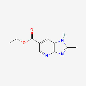 molecular formula C10H11N3O2 B13666939 Ethyl 2-methyl-1H-imidazo[4,5-b]pyridine-6-carboxylate 