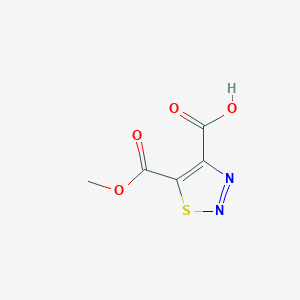 molecular formula C5H4N2O4S B13666946 5-(Methoxycarbonyl)-1,2,3-thiadiazole-4-carboxylic acid 
