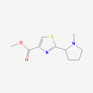 molecular formula C10H14N2O2S B13666950 Methyl 2-(1-Methylpyrrolidin-2-yl)thiazole-4-carboxylate 