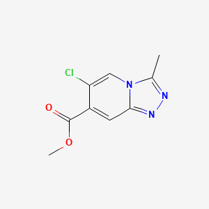 molecular formula C9H8ClN3O2 B13666960 Methyl 6-Chloro-3-methyl-[1,2,4]triazolo[4,3-a]pyridine-7-carboxylate 