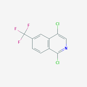 molecular formula C10H4Cl2F3N B13666970 1,4-Dichloro-6-(trifluoromethyl)isoquinoline 