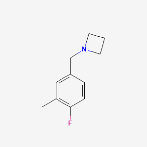 molecular formula C11H14FN B13666977 1-(4-Fluoro-3-methylbenzyl)azetidine 