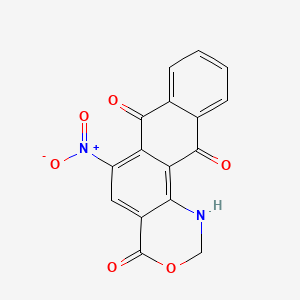 molecular formula C16H8N2O6 B13666983 2H-Anthra[1,2-d][1,3]oxazine-4,7,12(1H)-trione, 6-nitro- CAS No. 52298-01-8
