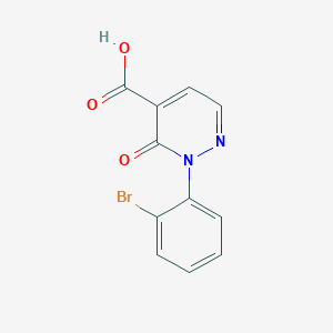 molecular formula C11H7BrN2O3 B13666991 2-(2-Bromophenyl)-3-oxo-2,3-dihydropyridazine-4-carboxylic acid 