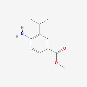 molecular formula C11H15NO2 B13666999 Methyl 4-amino-3-isopropylbenzoate 