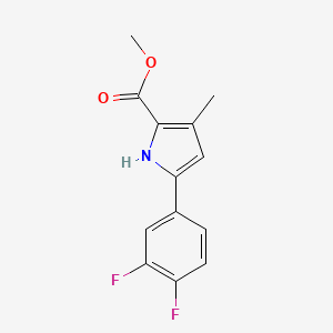 molecular formula C13H11F2NO2 B13667026 Methyl 5-(3,4-difluorophenyl)-3-methyl-1H-pyrrole-2-carboxylate 