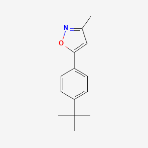 molecular formula C14H17NO B13667042 3-Methyl-5-[4-(tert-butyl)phenyl]isoxazole 