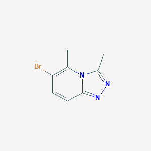 molecular formula C8H8BrN3 B13667044 6-Bromo-3,5-dimethyl-[1,2,4]triazolo[4,3-a]pyridine 