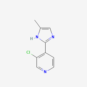 molecular formula C9H8ClN3 B13667058 3-Chloro-4-(5-methyl-2-imidazolyl)pyridine 