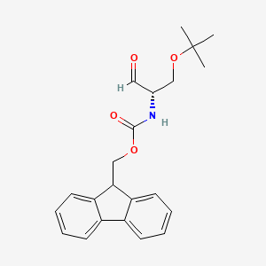 molecular formula C22H25NO4 B1366706 (S)-(9H-Fluoren-9-yl)methyl (1-(tert-butoxy)-3-oxopropan-2-yl)carbamate CAS No. 211929-87-2