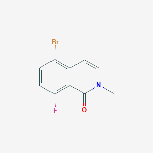 molecular formula C10H7BrFNO B13667092 5-Bromo-8-fluoro-2-methylisoquinolin-1(2H)-one 