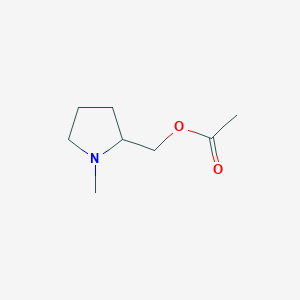 molecular formula C8H15NO2 B13667113 (1-Methyl-2-pyrrolidinyl)methyl Acetate 