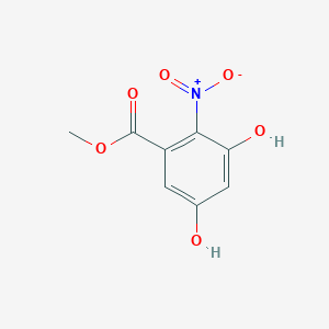 molecular formula C8H7NO6 B13667131 Methyl 3,5-dihydroxy-2-nitrobenzoate 
