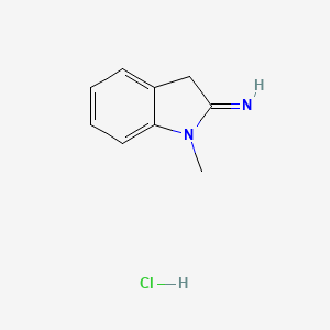 molecular formula C9H11ClN2 B13667156 1-Methylindolin-2-imine hydrochloride 
