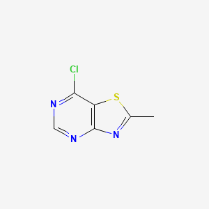 molecular formula C6H4ClN3S B13667169 7-Chloro-2-methylthiazolo[4,5-d]pyrimidine 