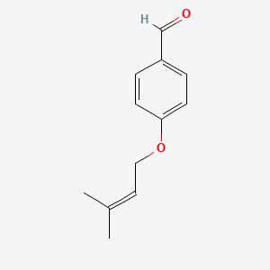 molecular formula C12H14O2 B1366721 4-((3-Methylbut-2-en-1-yl)oxy)benzaldehyde CAS No. 28090-12-2