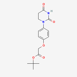 molecular formula C16H20N2O5 B13667223 tert-Butyl 2-[4-[2,4-Dioxotetrahydropyrimidin-1(2H)-yl]phenoxy]acetate 