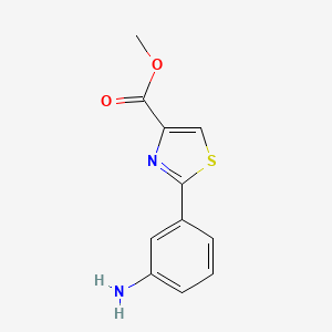 molecular formula C11H10N2O2S B13667367 Methyl 2-(3-Aminophenyl)thiazole-4-carboxylate 