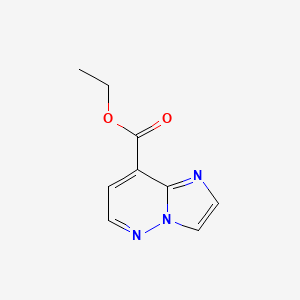 molecular formula C9H9N3O2 B13667400 Ethyl imidazo[1,2-B]pyridazine-8-carboxylate 
