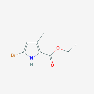 molecular formula C8H10BrNO2 B13667611 ethyl 5-bromo-3-methyl-1H-pyrrole-2-carboxylate 