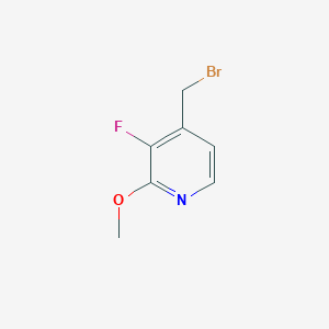 molecular formula C7H7BrFNO B13667647 4-(Bromomethyl)-3-fluoro-2-methoxypyridine 