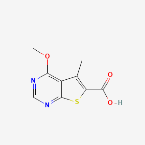 molecular formula C9H8N2O3S B1366766 4-Methoxy-5-methylthieno[2,3-d]pyrimidine-6-carboxylic acid 